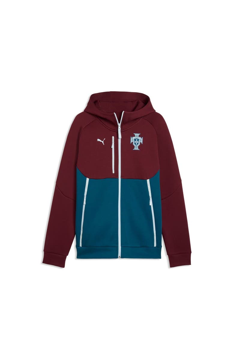 PUMA Men's Puma Maroon Portugal National Team PumaTech Full-Zip Hoodie, Alternate, color, Maroon