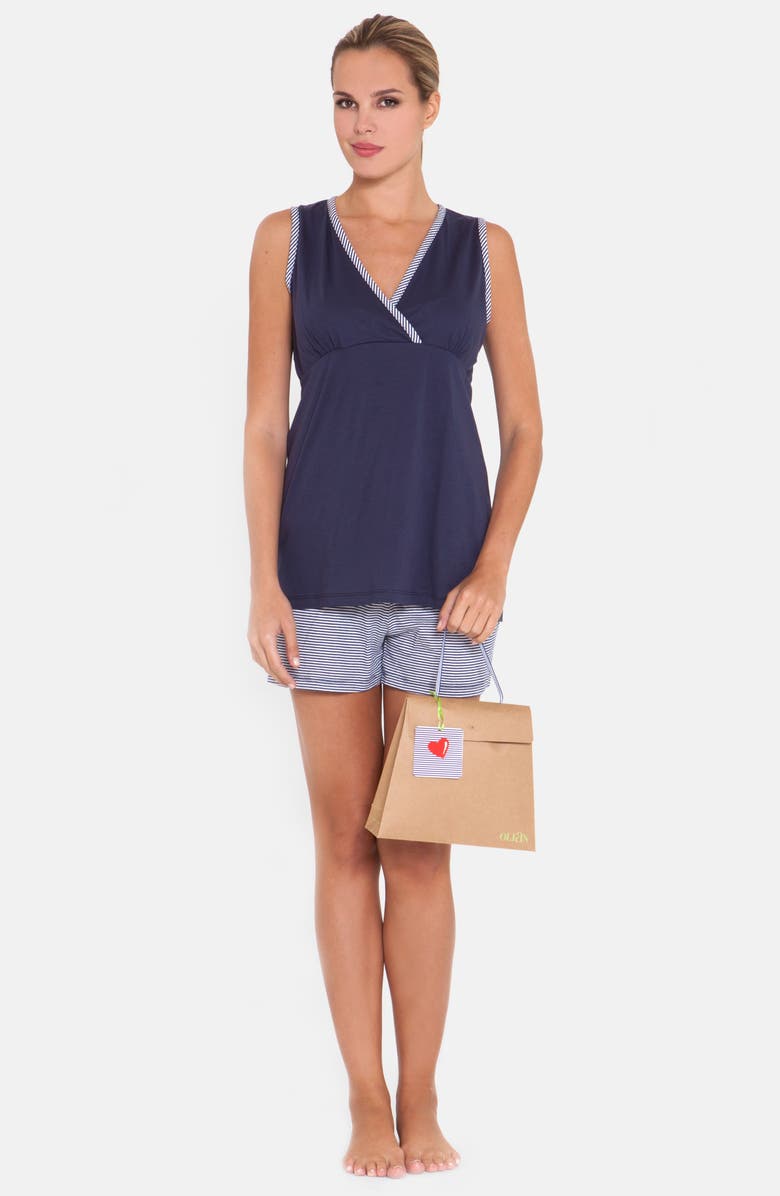 Olian 3-Piece Maternity Sleepwear Gift Set, Alternate, color, 