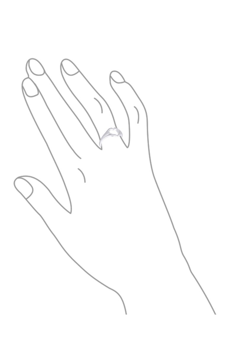 BLING JEWELRY Open Heart Ring, Alternate, color, 