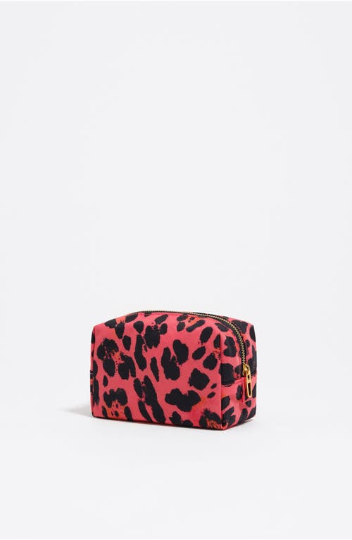 Bimba Y Lola Small Electric Leopard Print Nylon Make-up Case