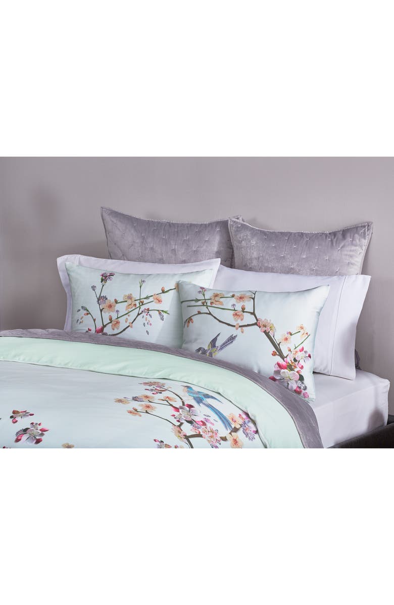 Ted Baker London Cherry Blossom Print Duvet Cover & Sham Set, Alternate, color, 