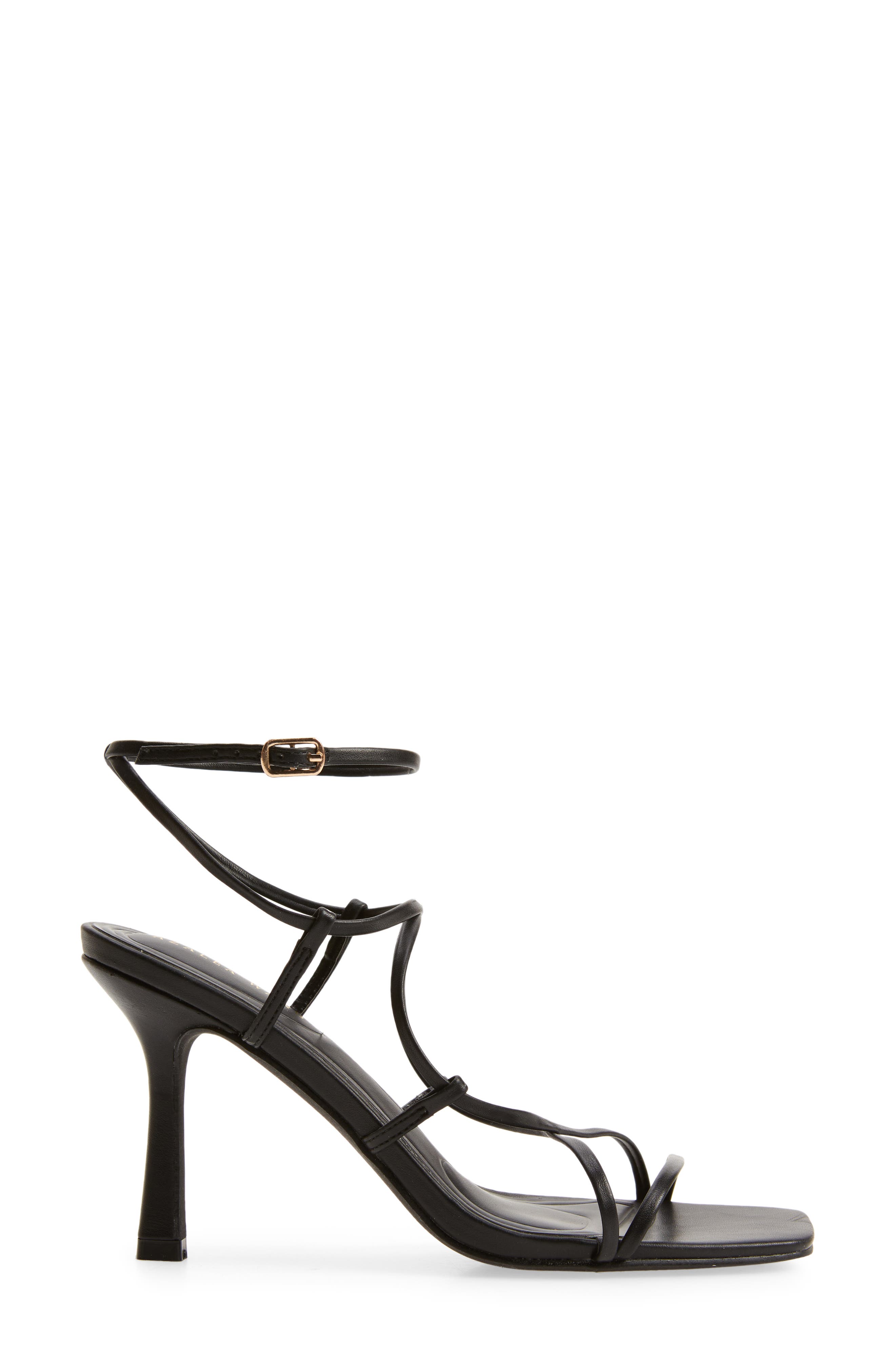 AZALEA WANG Kaylin Ankle Strap Sandal, Alternate, color, Black