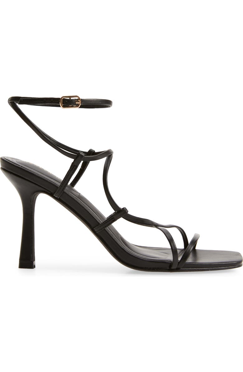AZALEA WANG Kaylin Ankle Strap Sandal, Alternate, color, Black