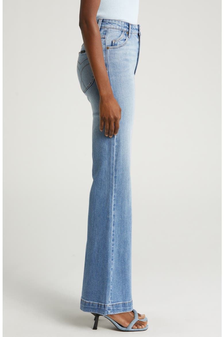 East Coast Organic Cotton Blend Flare Leg Jeans, Alternate, color, MID VINTAGE BLUE