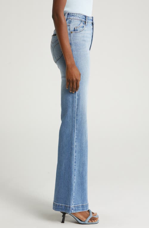 Rolla's East Coast Organic Cotton Blend Flare Leg Jeans In Mid Vintage Blue