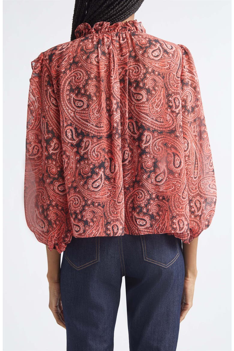 Hendrix Paisley Zada Top, Alternate, color, OBSIDIAN/ JASPER PINK