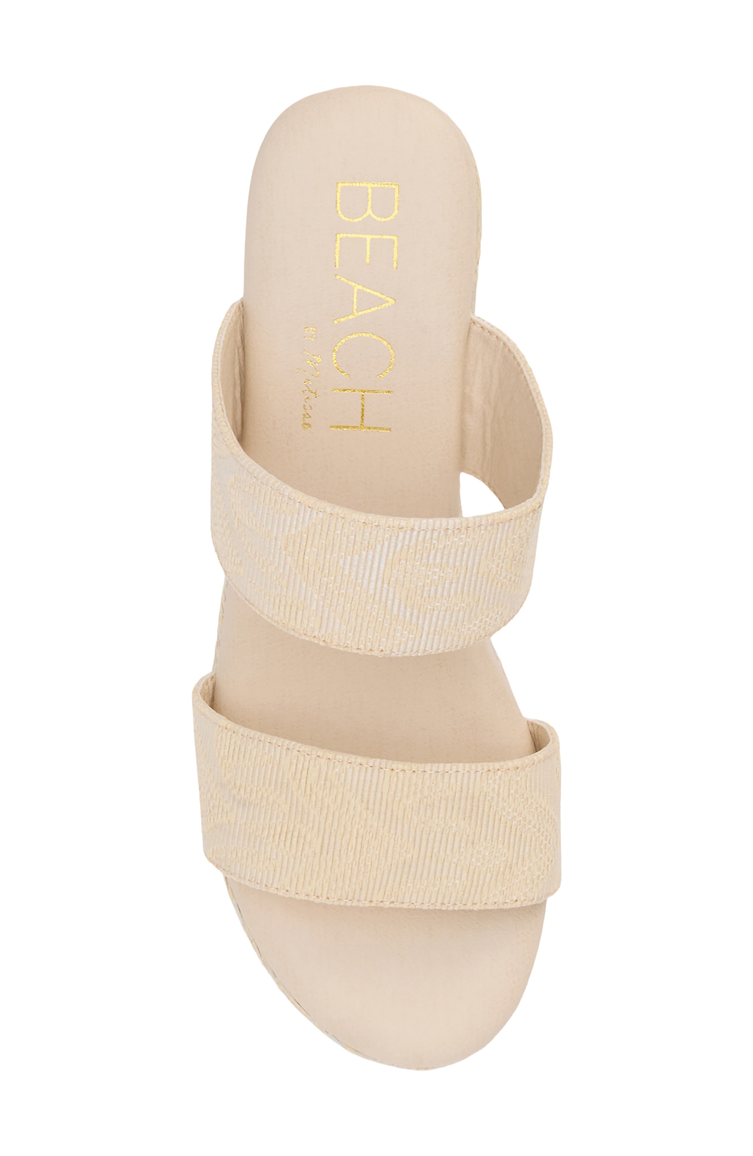 Ocean Ave Espadrille Platform Slide Sandal, Alternate, color, BEIGE MULTI RAFFIA