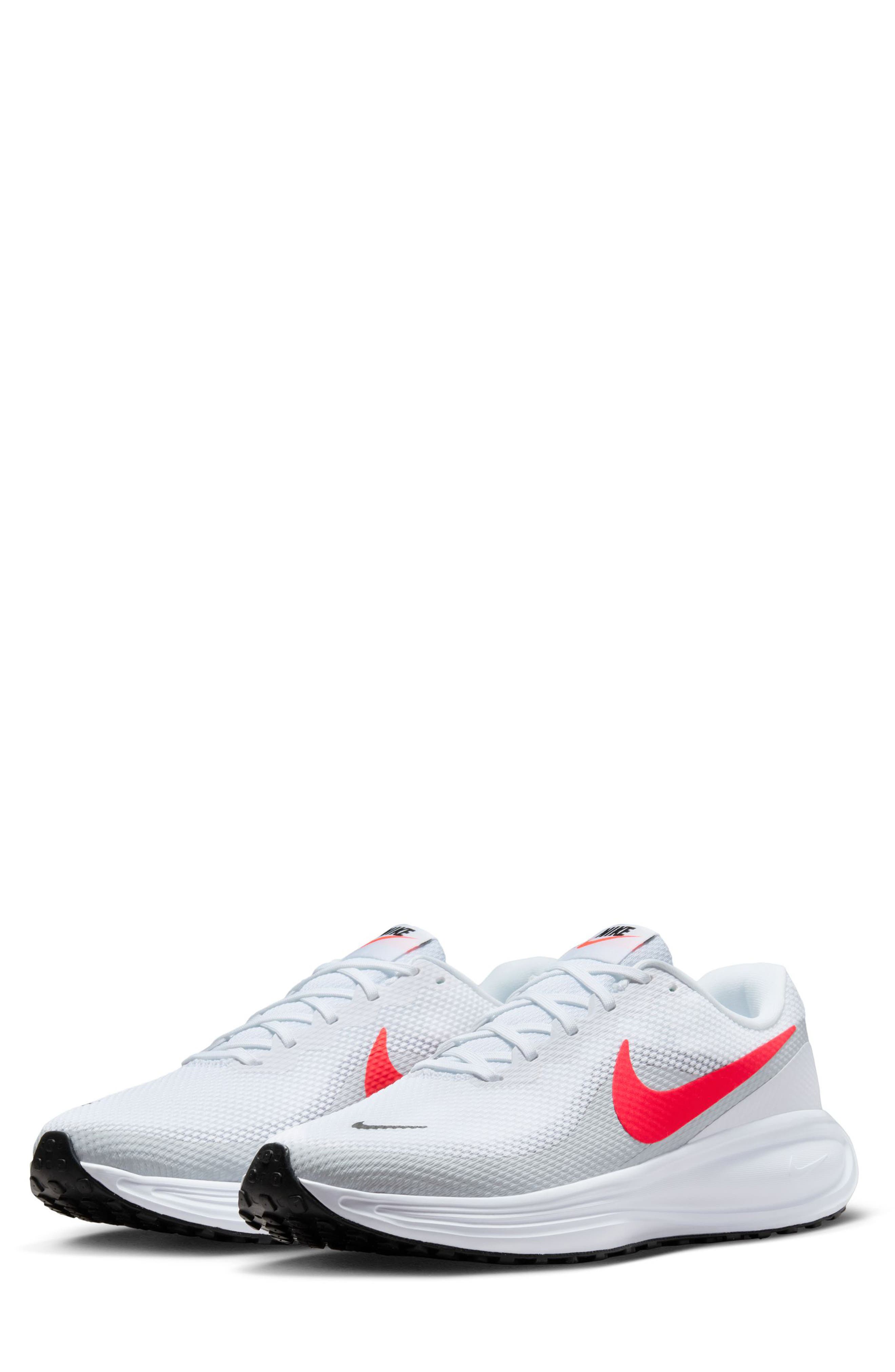 Revolution 8 Running Shoe, Main, color, WHITE/ BRIGHT CRIMSON