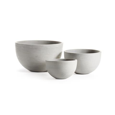 Fibrestone Malibu Low Bowls Set of 3
