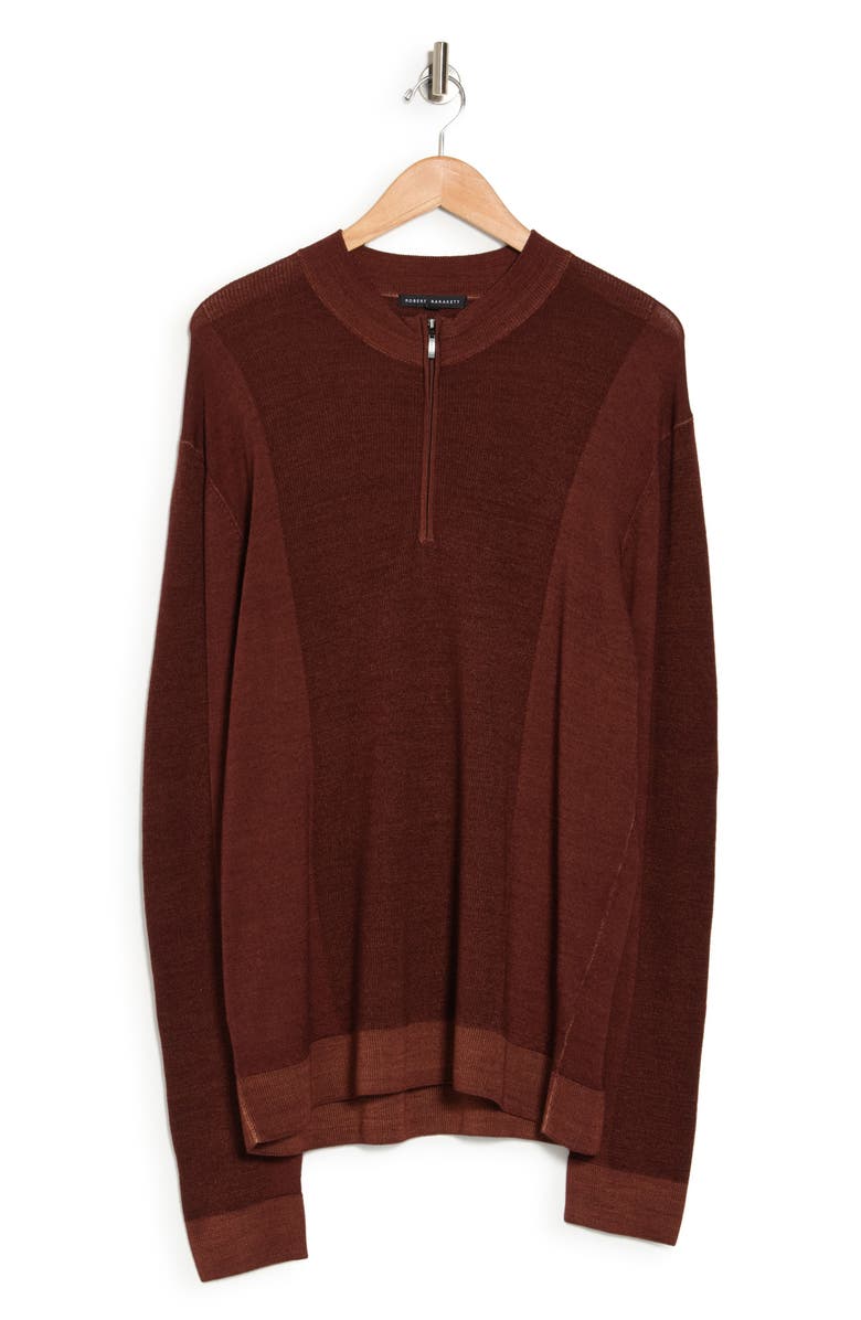 Robert Barakett Newbury Merino Wool Half Zip Pullover, Main, color, 