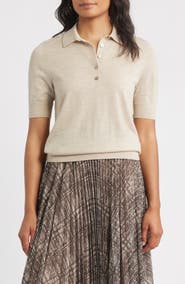 BOSS Fidenka Virgin Wool Polo Sweater
