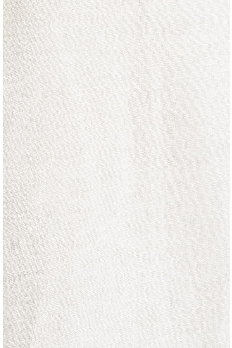 Dalton Short Sleeve Linen & Cotton Button-Up Shirt, Alternate, color, CHALK