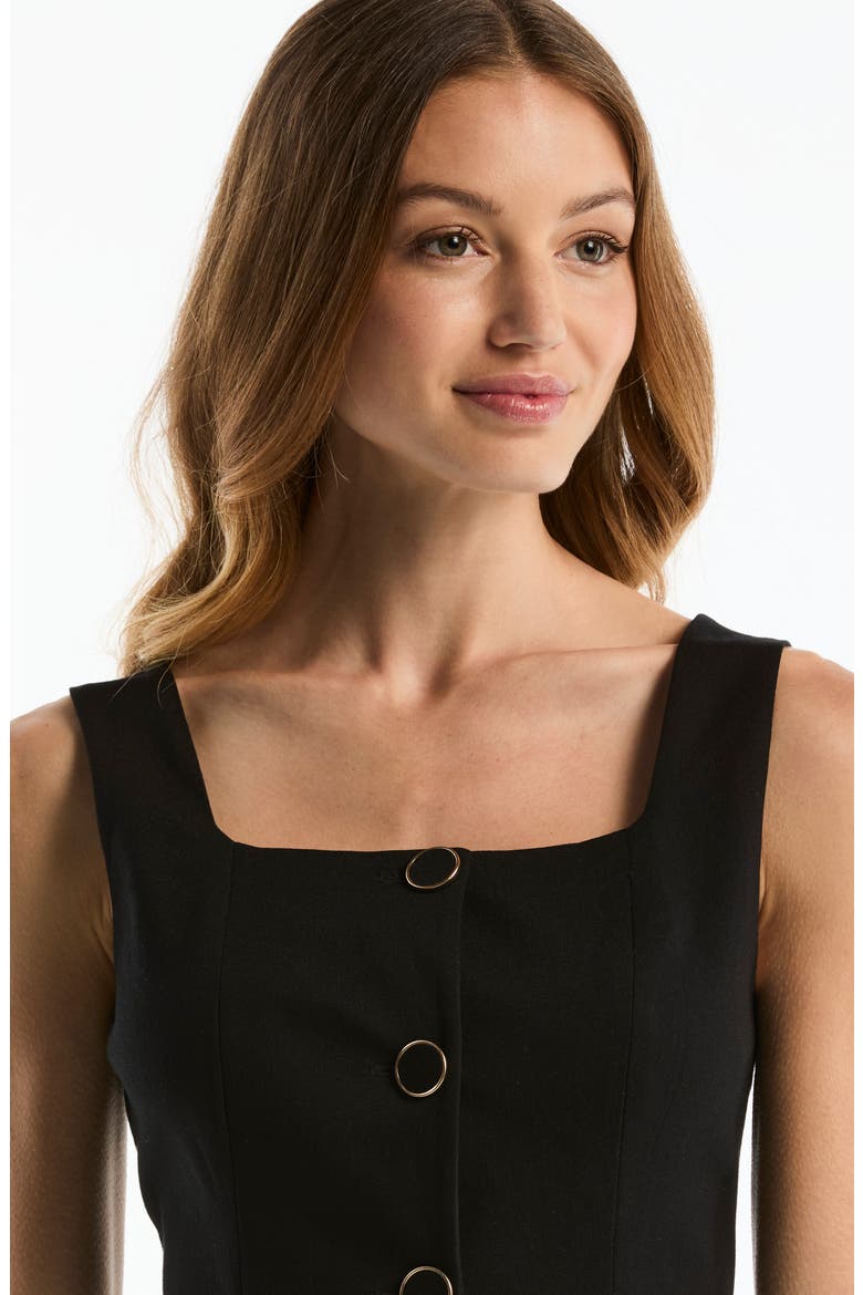 Button-Up Vest, Alternate, color, BLACK