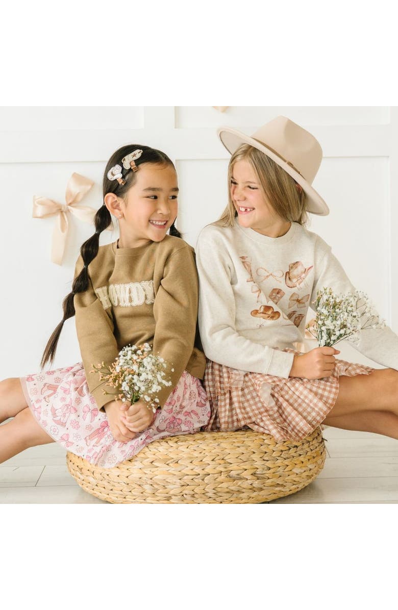 Sweet Wink Cowgirl Cutie Clip Set, Alternate, color, Brown Multicolor