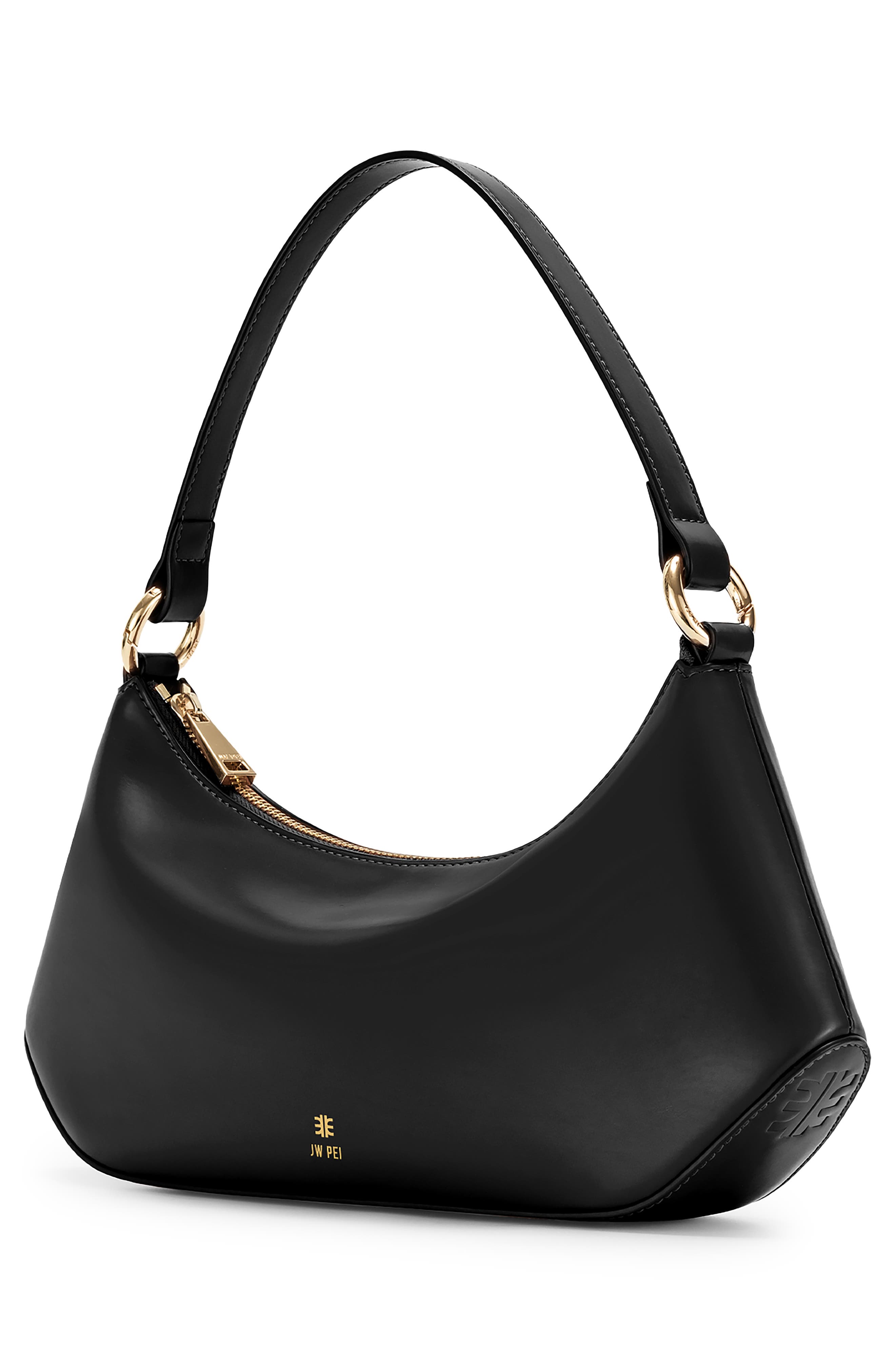 JW PEI Lily Faux Leather Shoulder Bag, Alternate, color, Black