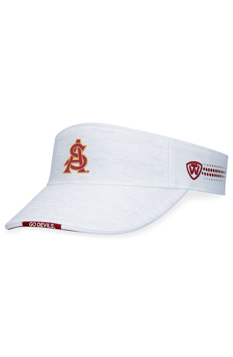 TOP OF THE WORLD Men's Top of the World White Arizona State Sun Devils Flare Adjustable Visor, Main, color, 