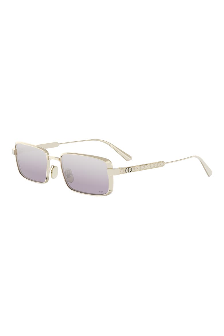 'DiorCannage S2U Rectangular Sunglasses, Alternate, color, PALLADIUM / BORDEAUX MIRROR