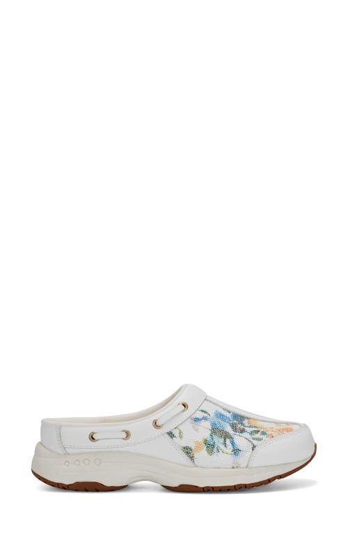 Easy Spirit Women's Travelport Nautical Mule Walking Sneakers In White