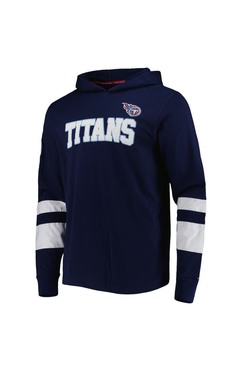 Tommy Hilfiger Men's Tommy Hilfiger Navy/White Tennessee Titans Alex Long Sleeve Hoodie T-Shirt, Alternate, color, Navy