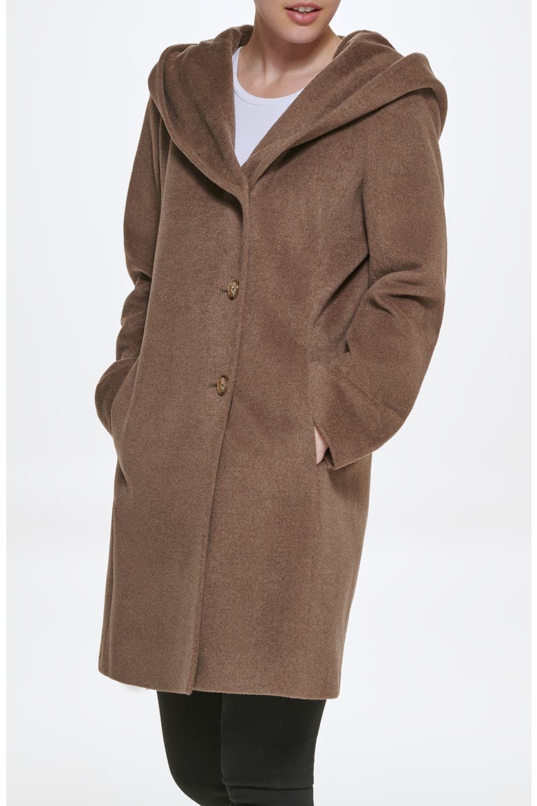 Hooded Coat, Alternate, color, DARK TAUPE