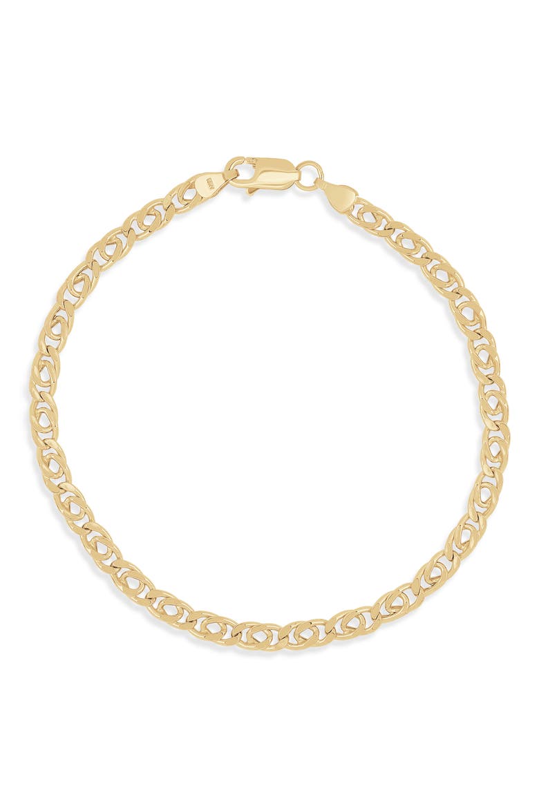 14k Gold Chain Bracelet, Main, color, 14KY