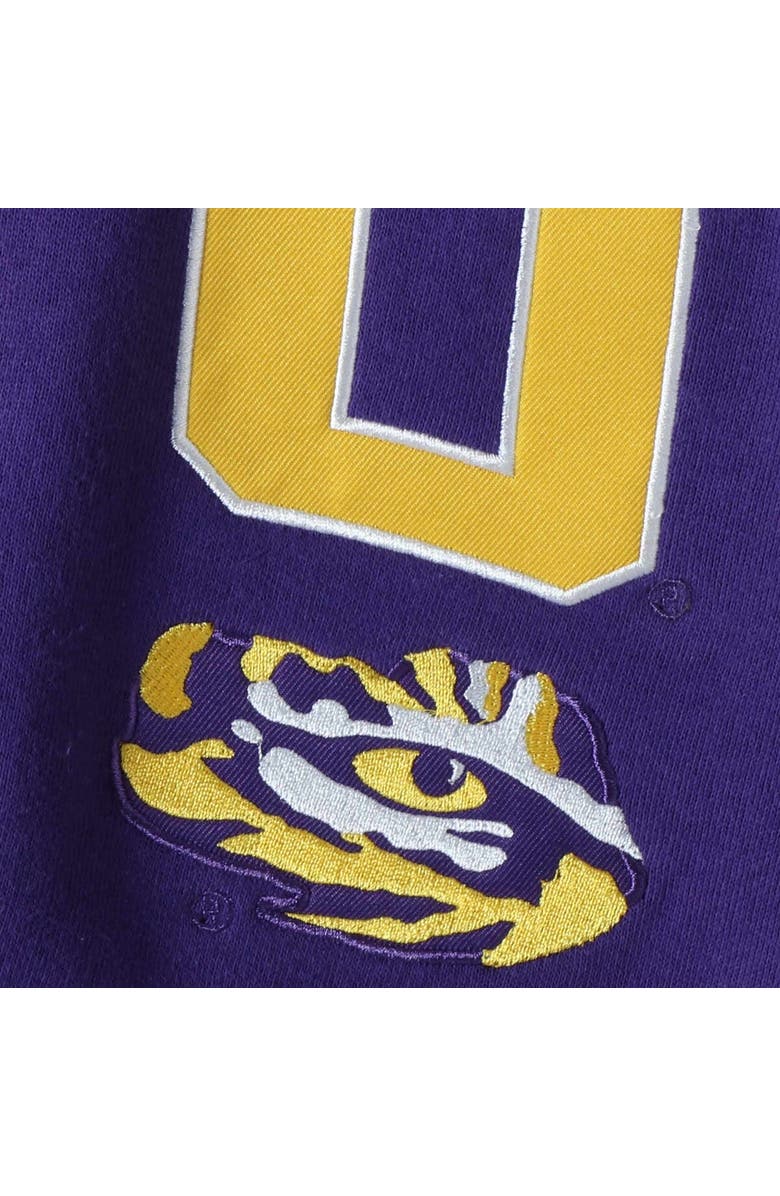 STADIUM ATHLETIC Youth Purple LSU Tigers Applique Arch & Logo Full-Zip Hoodie, Alternate, color,
