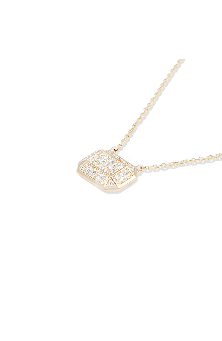 Campbell + Charlotte Spark Emerald Cut Charm Necklace, Alternate, color, Diamond-Gold