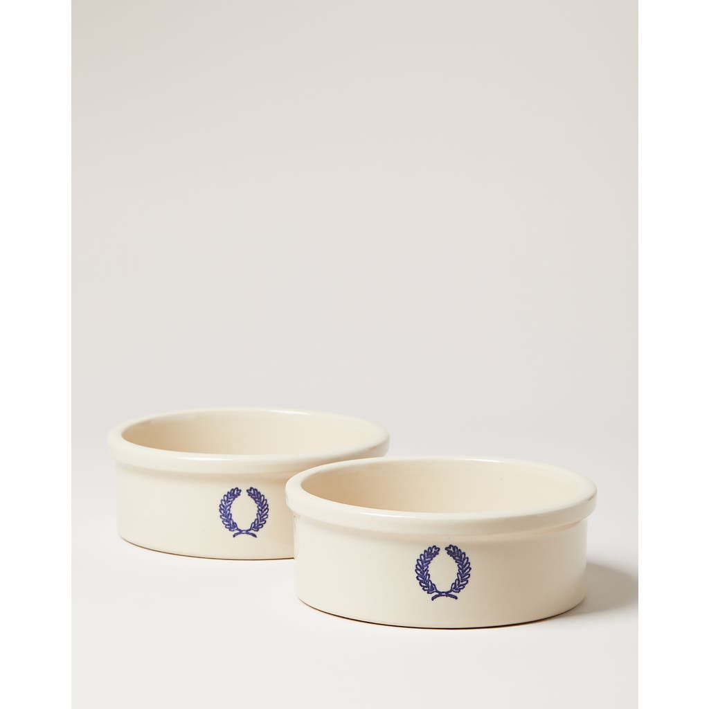 Farmhouse Pottery Laurel Glazed Stoneware Dog Bowl in Beige  product