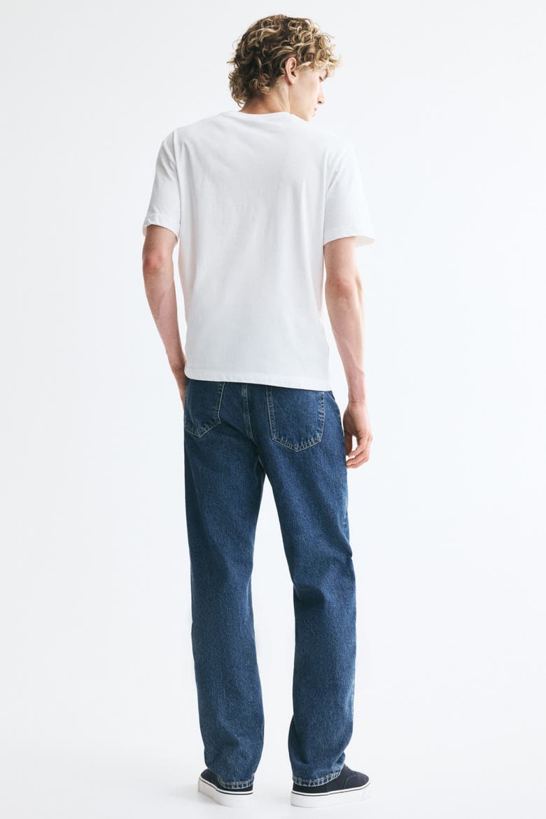 Original Straight Jeans, Alternate, color, Dark denim blue