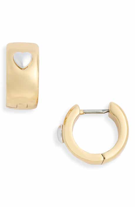 Kate Spade New York heartful huggie hoop earrings