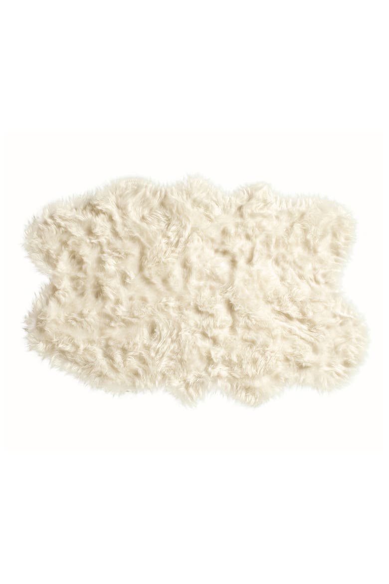 Gordon Faux Fur Throw - Off White, Main, color, OFF WHITE