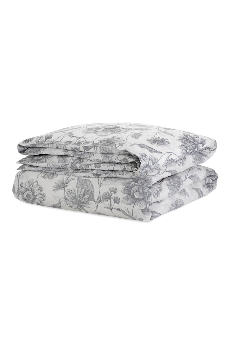 Floral Meadow 100% Organic Cotton Comforter Set, Main, color, GRAY