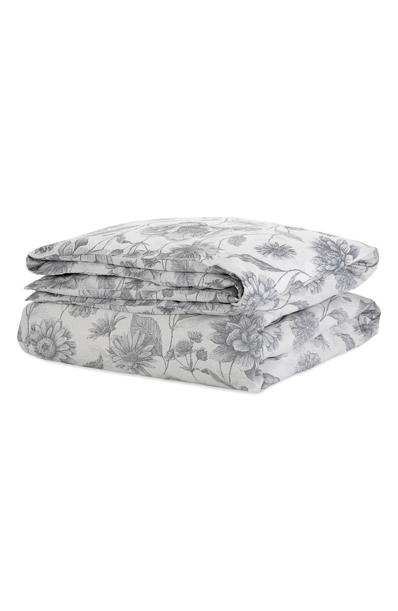 Martex Floral Meadow 100% Organic Cotton Comforter Set, Main, color, Gray