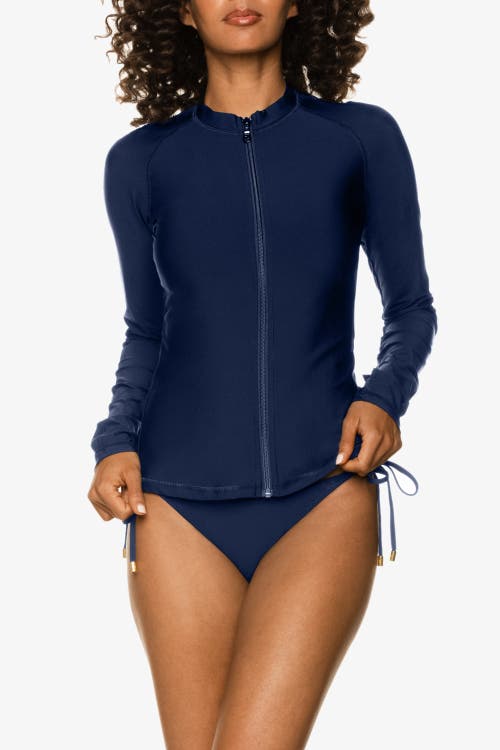 Helen Jon Beach Break Rash Guard Upf 50+ In Navy