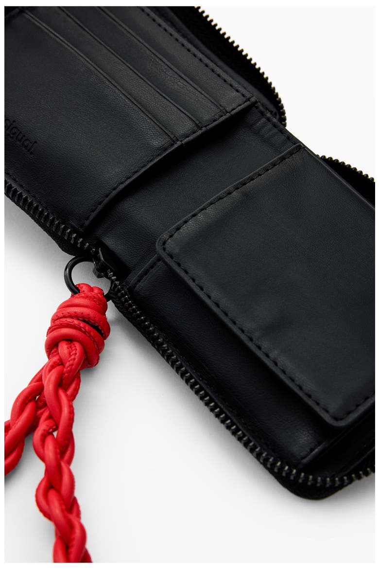 Faux Leather Wallet, Alternate, color, BLACK