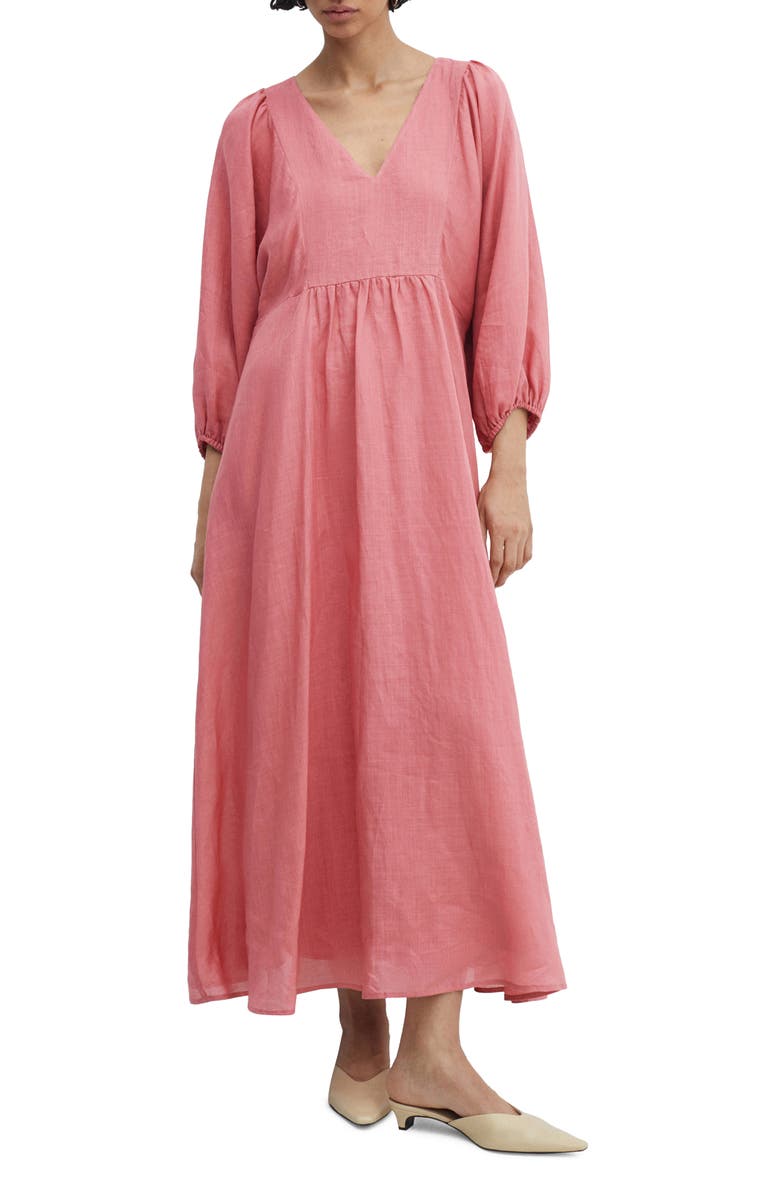 MANGO V-Neck Maxi Dress, Main, color, 