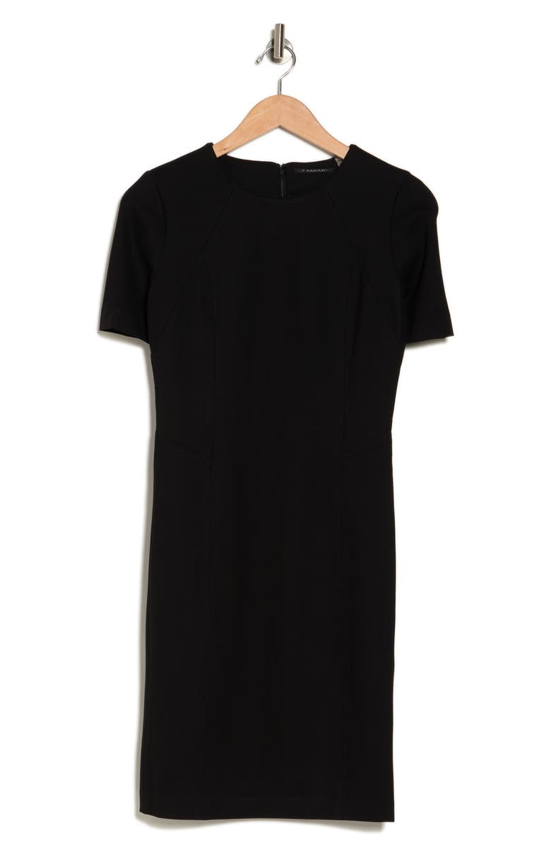 T Tahari Short Sleeve Sheath Dress, Alternate, color, 