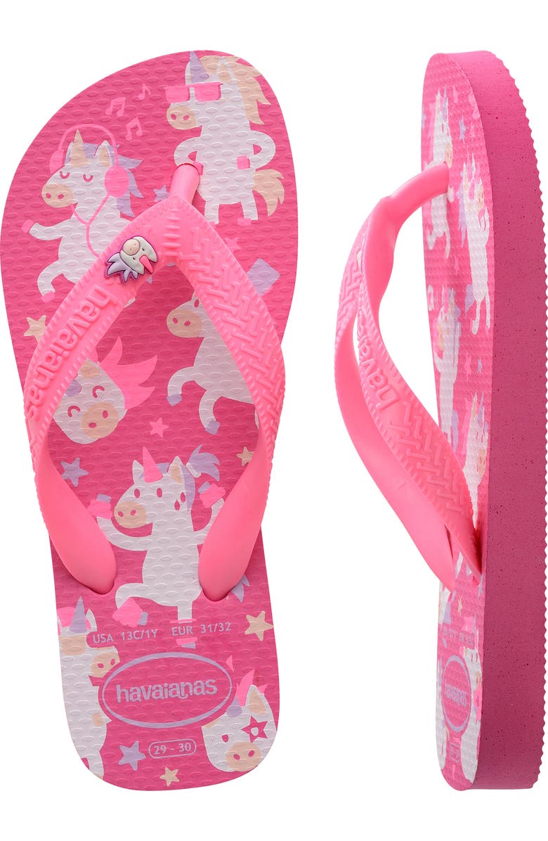 Havaianas Kids' Fantasy Flip Flop, Alternate, color, Pink Flux