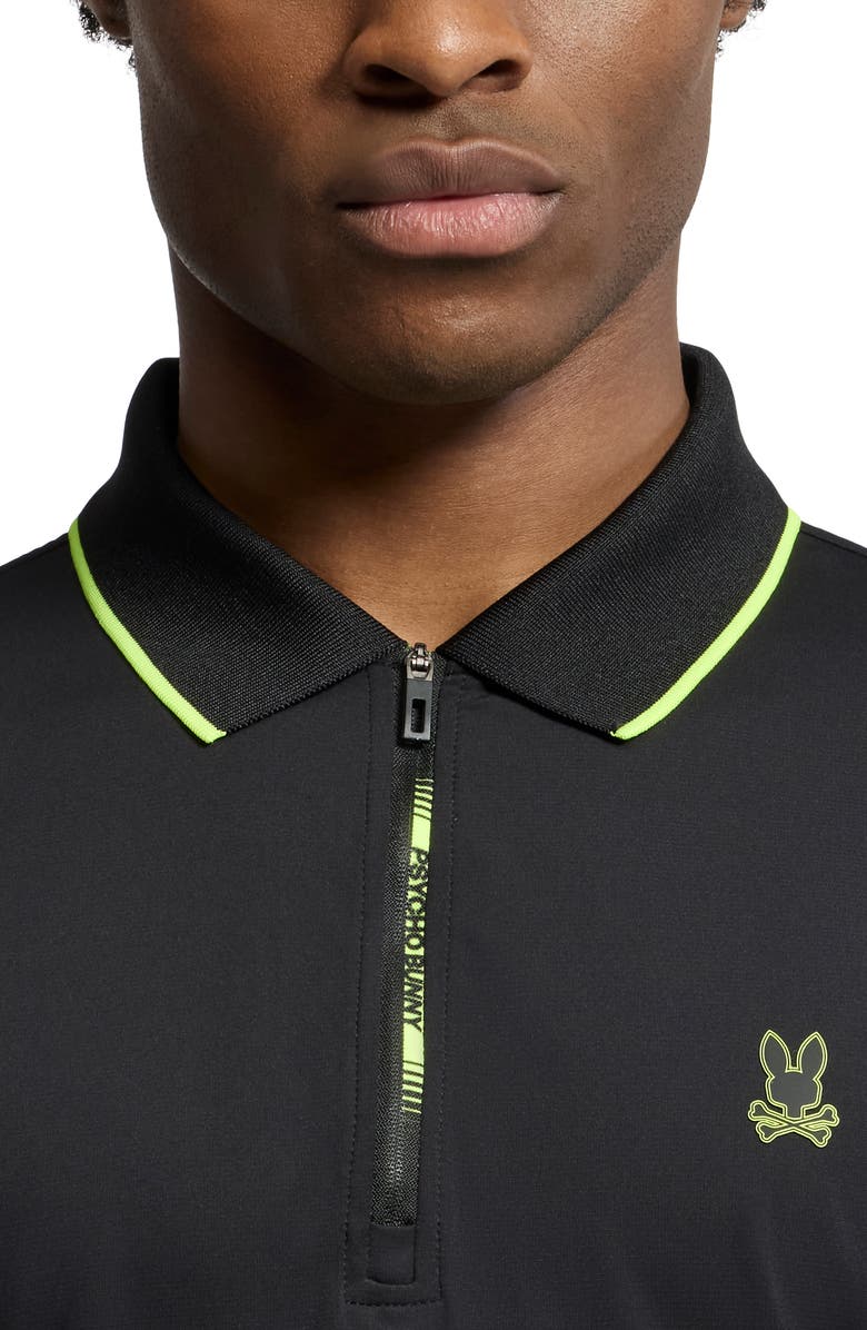 Psycho Bunny Jeffrey Tipped Zip Placket Polo, Alternate, color,
