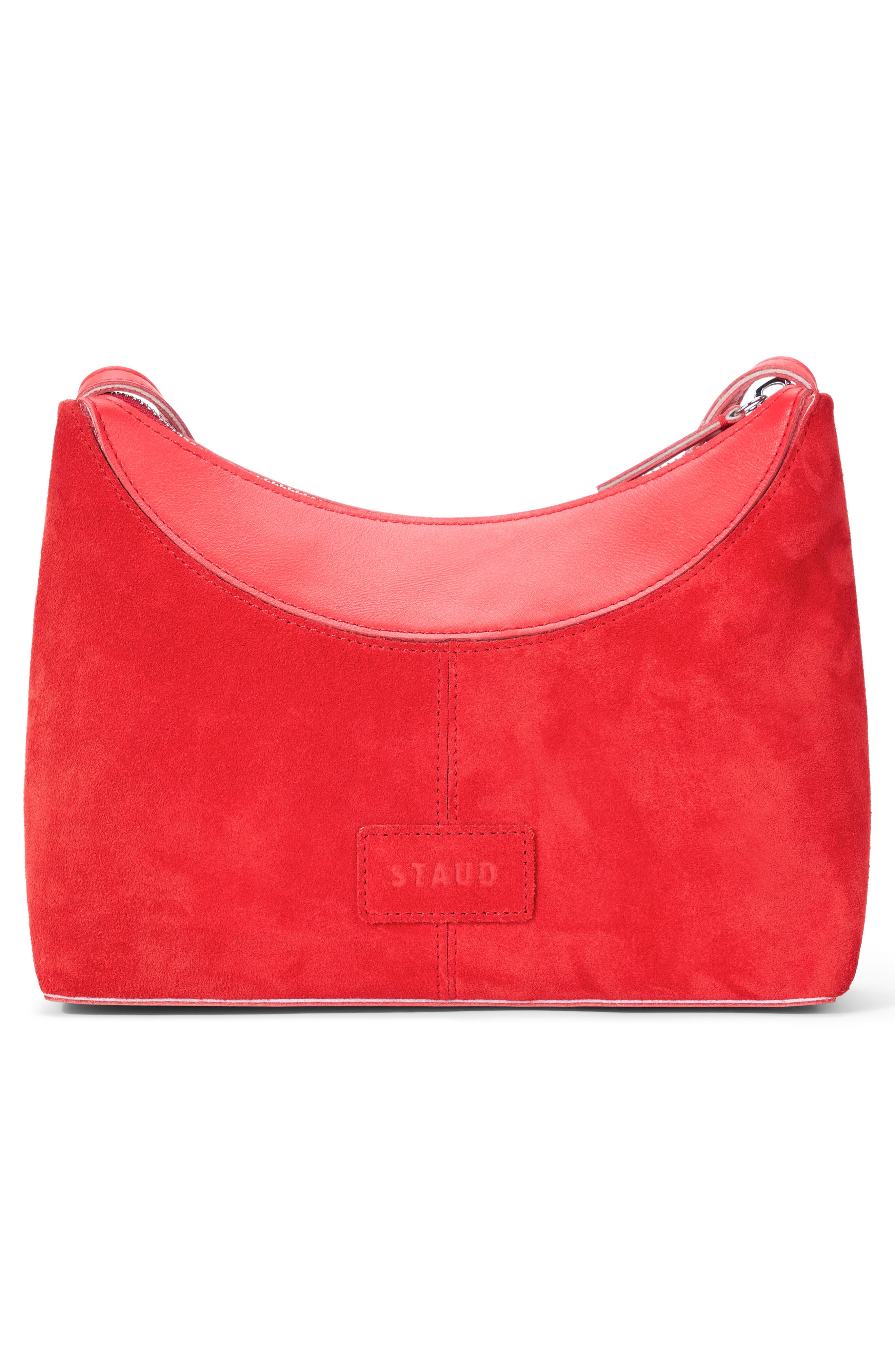STAUD Rowey Shoulder Bag, Alternate, color, Red Rose