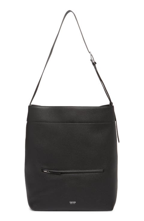 Soft Line Leather Bucket Bag