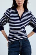 MANGO Stripe Polo Sweater