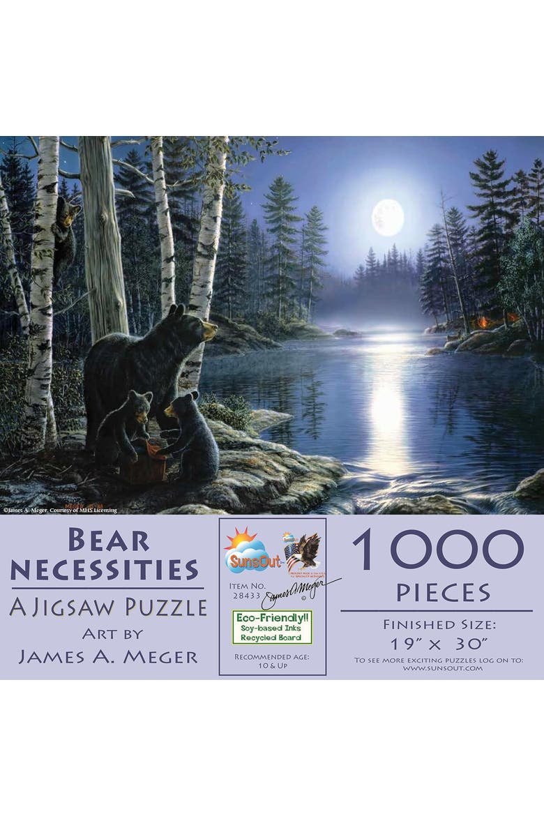 Bear Necessities 1000 piece Jigsaw Puzzle for Adults, Alternate, color, Multicolor