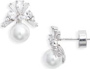 Nordstrom Cubic Zirconia & Faux Pearl Stud Earrings