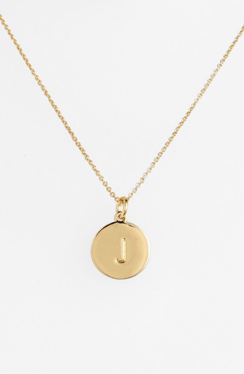 Kate Spade New York one in a million initial pendant necklace, Main, color, J- Gold