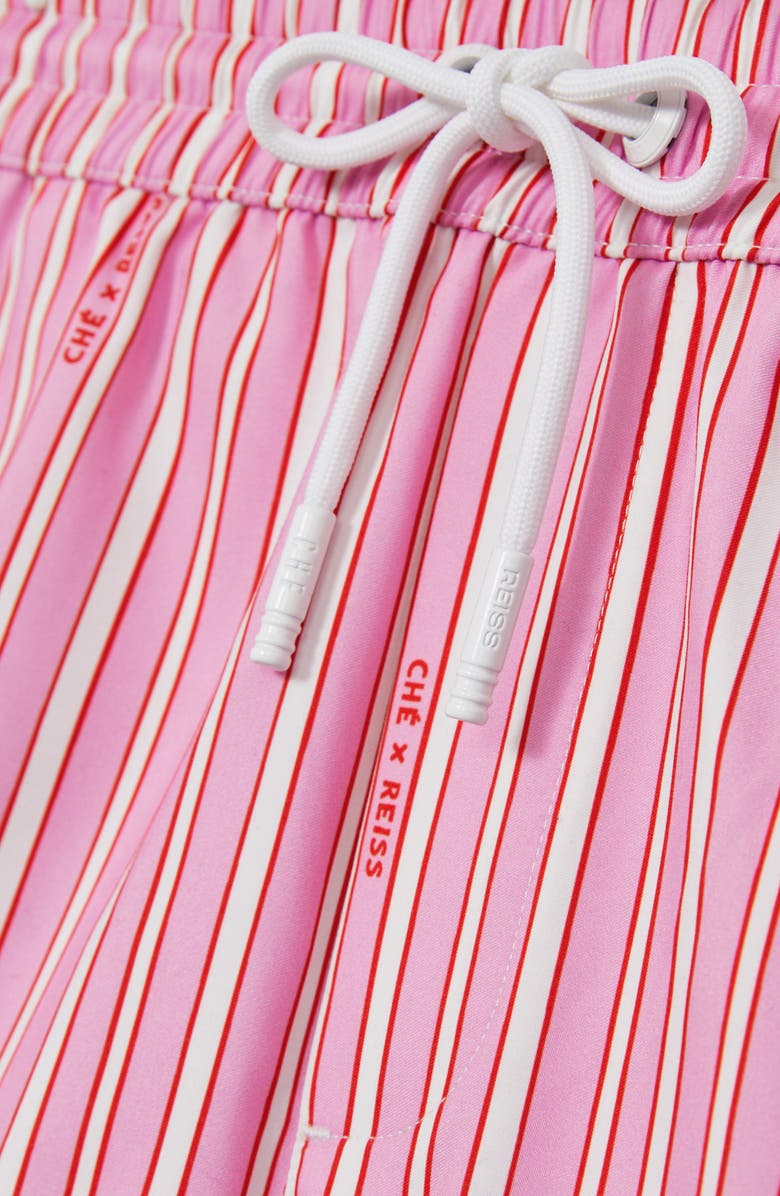 Reiss x Ché Corva Swim Trunks, Alternate, color, Pink/ White