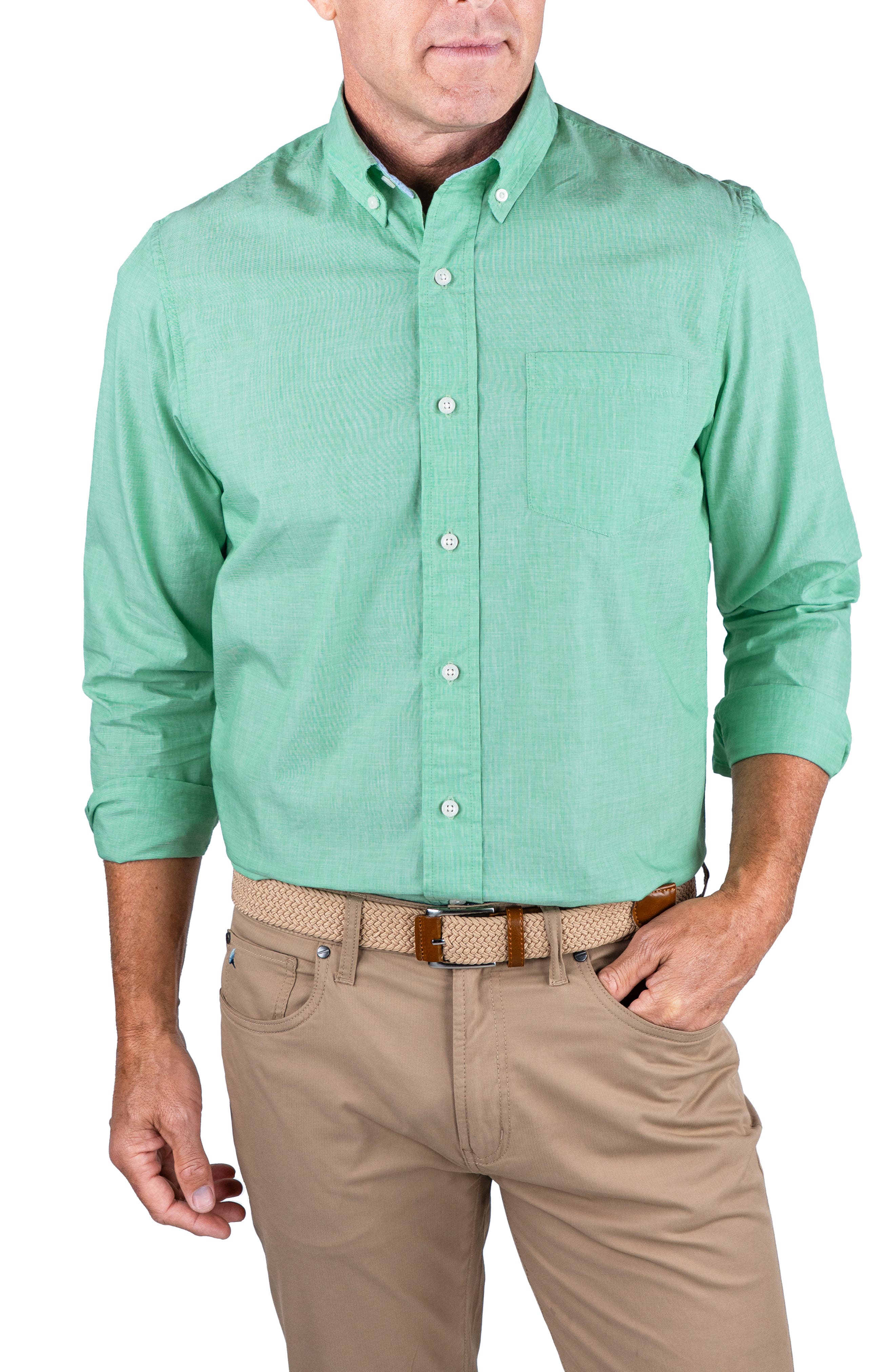 Tailor Vintage End to End Long Sleeve Button-Up Shirt