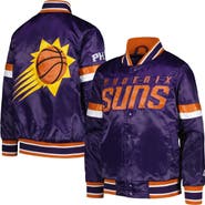 STARTER Youth Starter Purple Phoenix Suns Home Game Varsity Satin Full-Snap Jacket