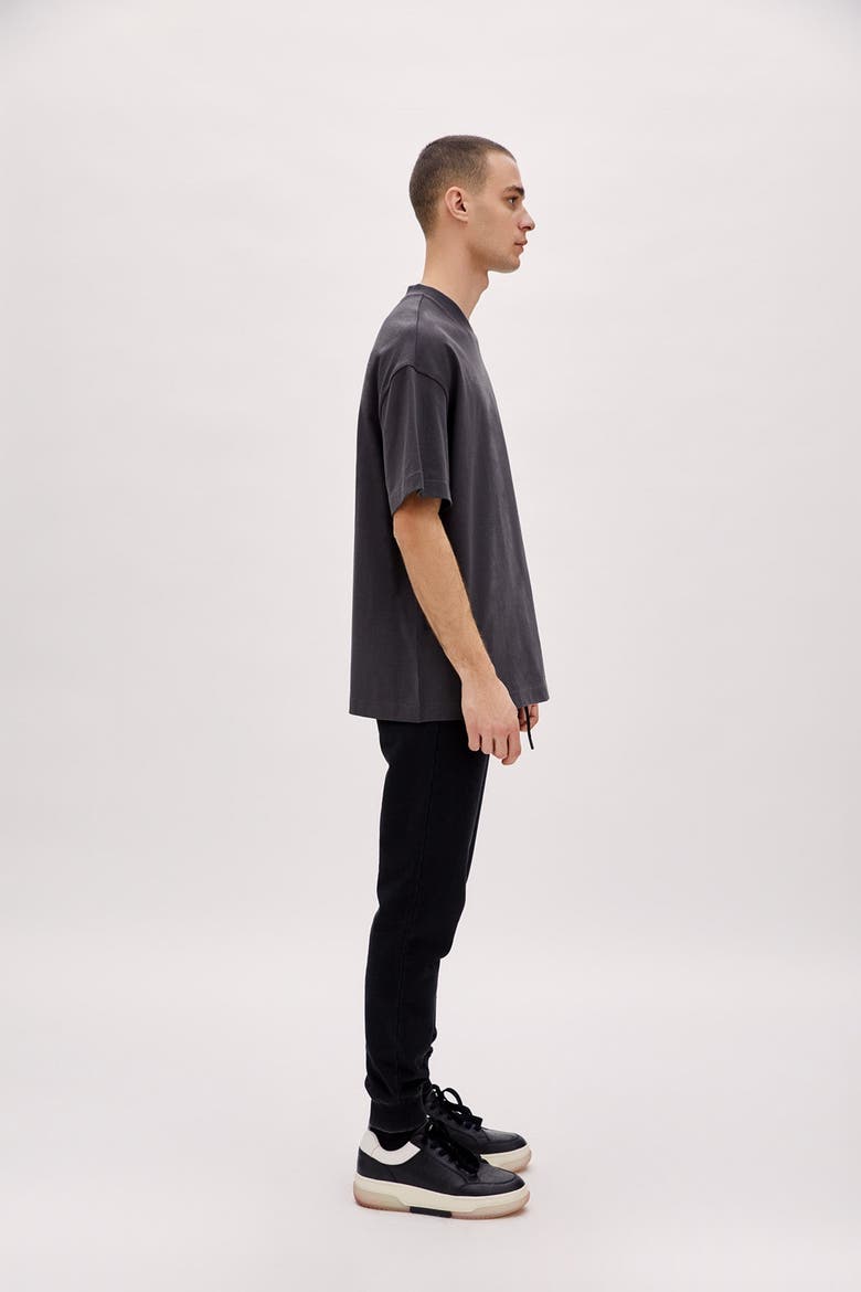 Cotton Tee With Emboss Detail, Alternate, color, GREY