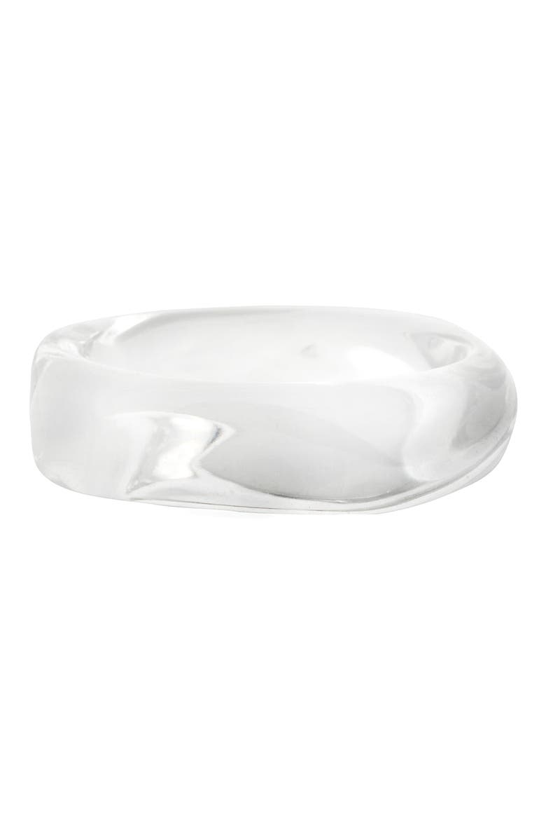 Chunky Resin Bangle Bracelet, Main, color, CLEAR
